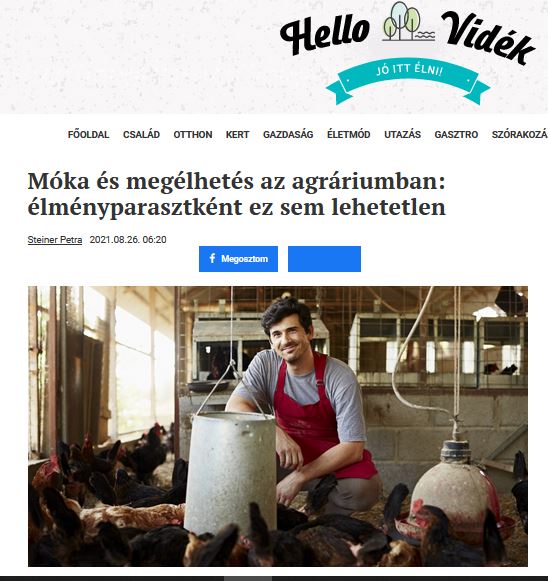 Élményparaszt Program a megélhetést segítheti